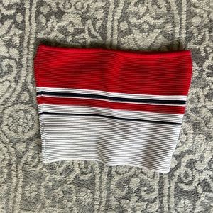RED WHITE AND BLUE TUBE TOP